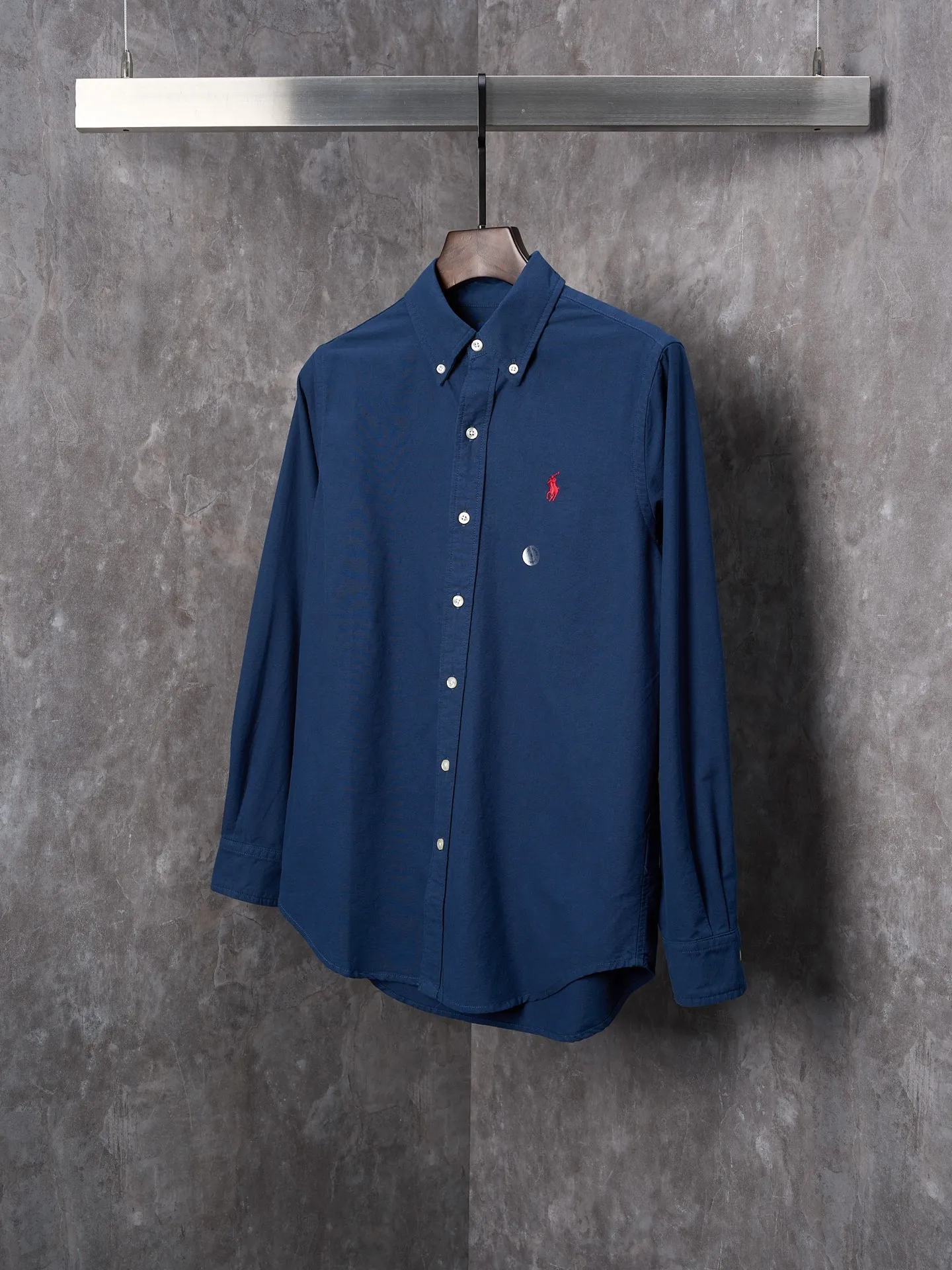 P340 Actual hanging auction】Ralph Lauren/Ralph Lauren couples must-have solid color pony embroidered cotton long-sleeved shirt [Ready stock] XS S M L XL
